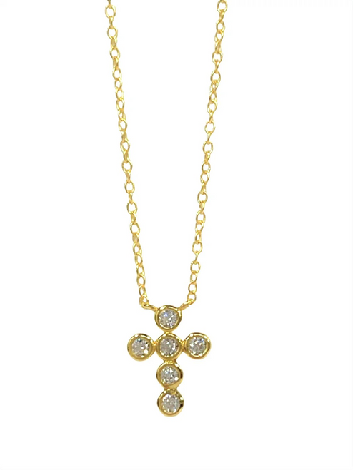 ALLISON & AVERY GOLD BABY CROSS NECKLACE