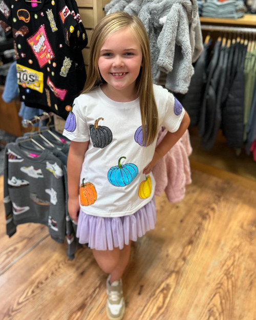 PRINCESS OF SPARKLES MULTI PUMPKIN TEE