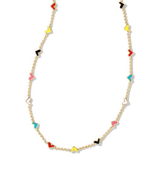 KENDRA SCOTT HAVEN HEART GOLD STRAND NECKLACE