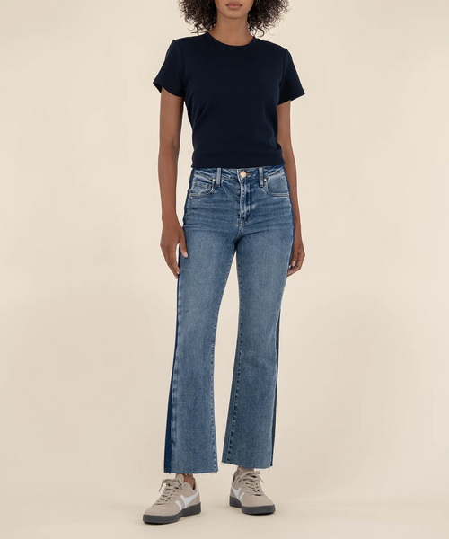 KUT KELSEY HI RISE ANKLE FLARE JEANS