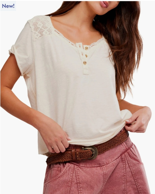 FREE PEOPLE HEIRLOOM HENLEY