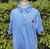 AMERICAN STRUTTER YOUTH PERFORMANCE POLO - POWDER BLUE/WHITE STRIPE
