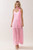 TCEC PINK SLEEVELESS SATIN MIDI DRESS