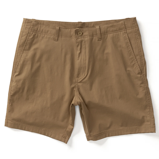 DUCK HEAD HARBOR PERFROMANCE SHORT-DARK KHAKI