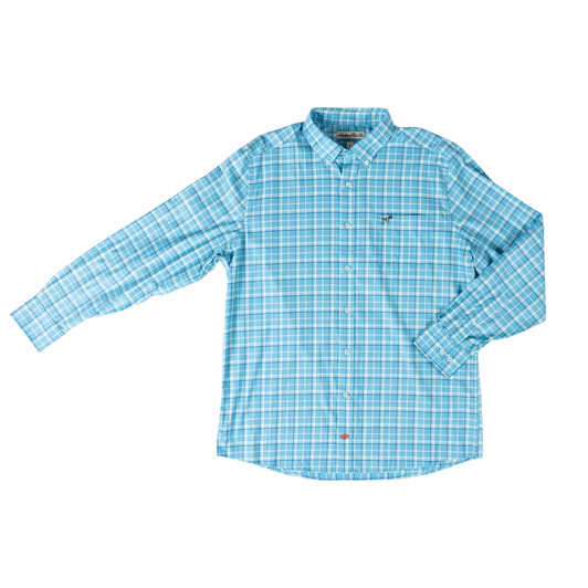 SOUTHERN POINT COMPANY HADLEY PERFORMANCE BUTTON DOWN SPORT SHIRT - COASTLINE PLAID