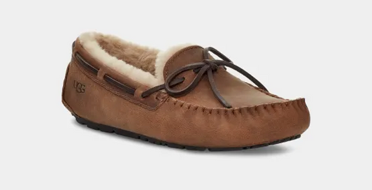 MENS UGG OLSEN LEATHER SLIPPERS