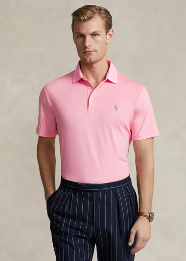 POLO RALPH LAUREN CLASSIC FIT PERFORMANCE POLO - FLORIDA PINK