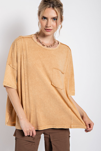 CURVY COTTON JERSEY TOP