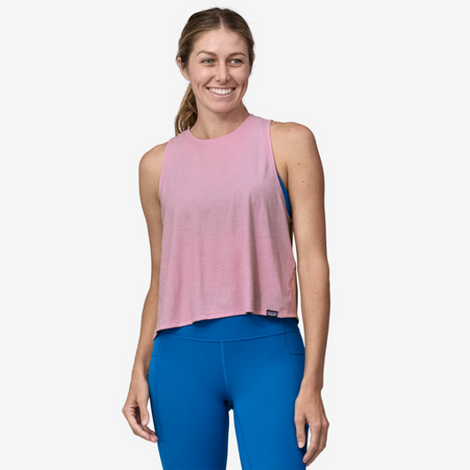 PATAGONIA CAPILENE COOL TRAIL CROPPED TANK TOP