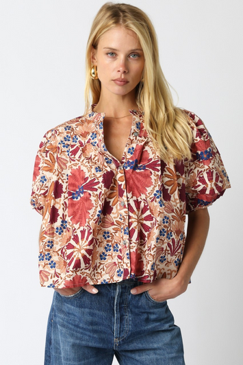 BRIA FLORAL BALLOON SHIRT