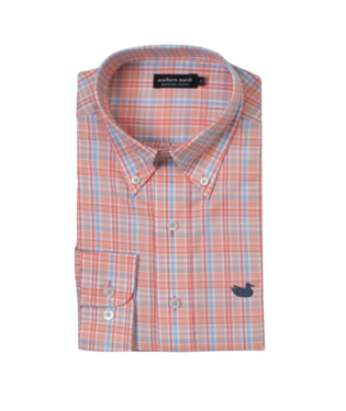 SOUTHERN MARSH HARTSVILLE PLAID DRESS SHIRT