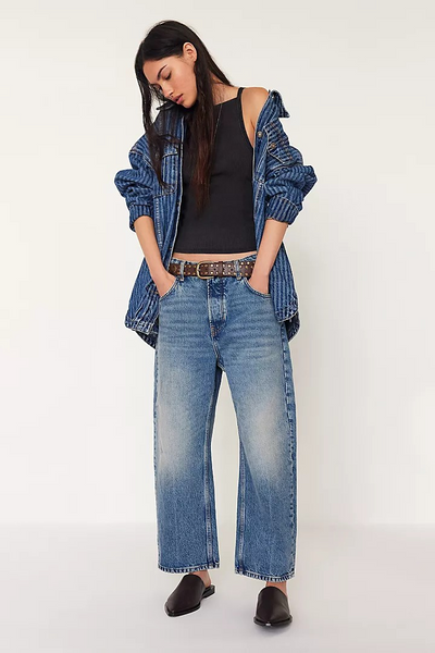 FREE PEOPLE DEEP TRANCED BOYFRIEND JEANS