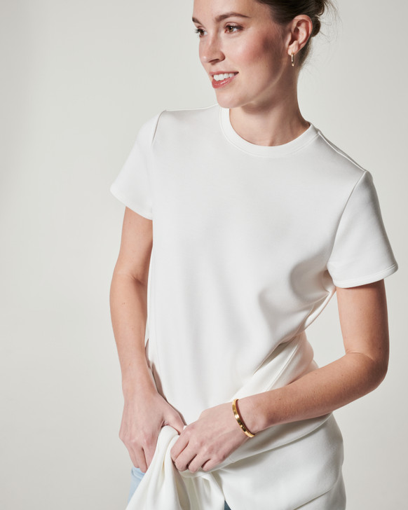 Spanx Top On Top Cap Sleeve Scoop Neck White S : : Fashion