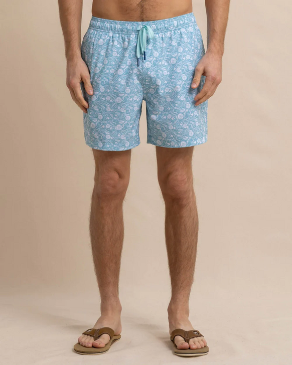 SOUTHERN TIDE CAPS OFF SWIM TRUNKS - MARINE BLUE