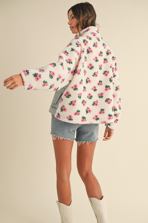 FLORAL DENIM JACKET