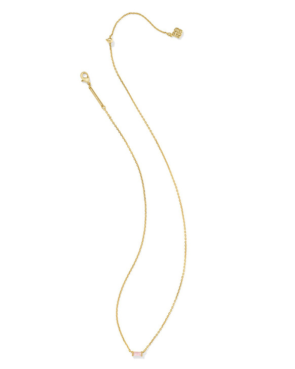 KENDRA SCOTT JULIETTE PENDANT NECKLACE - GOLD ROSE QUARTZ