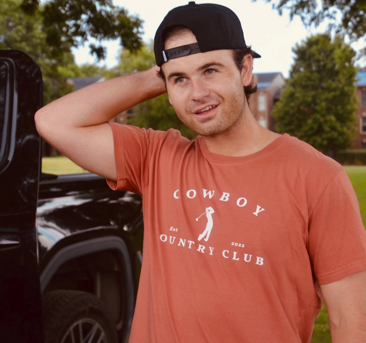 COWBOY COUNTRY CLUB GOLFER LOGO TEE
