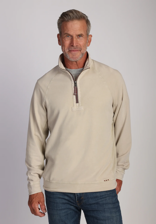 TRUE GRIT VINTAGE CASHMERE HEATHER FLEECE PULLOVER
