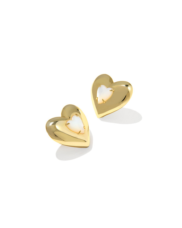KENDRA SCOTT SASHA HEART STUD EARRINGS