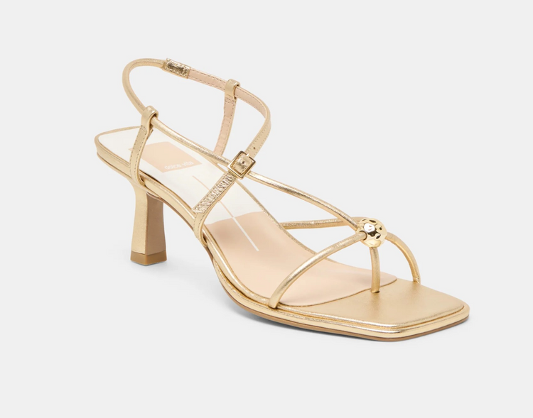 DOLCE VITA GOLD LEATHER HEELS
