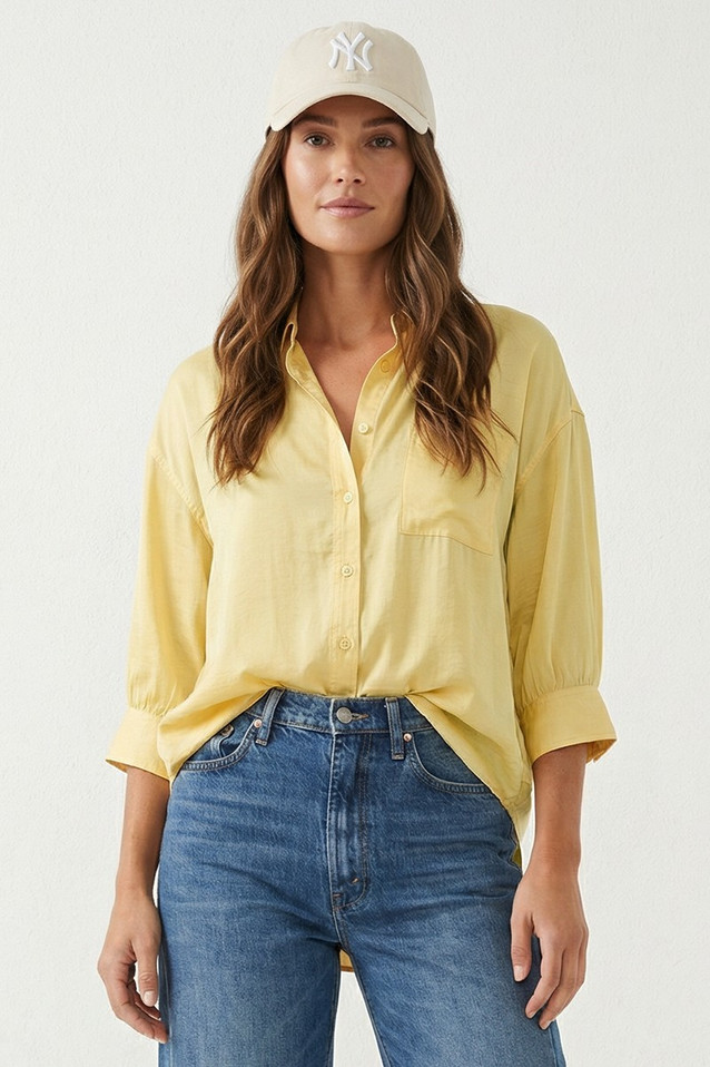 NAKED ZEBRA BUTTON UP BLOUSE