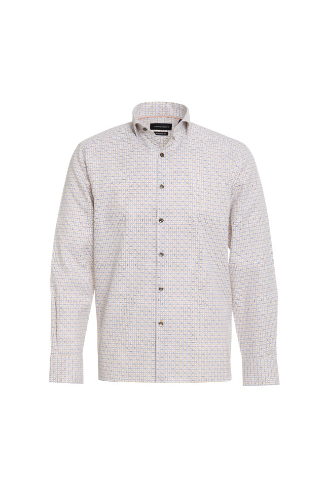 LUCHIANO VISCONTI DRESS SHIRT - COFFEE