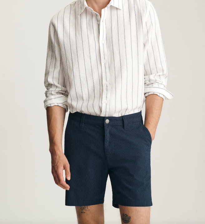 MAVI NATE SEERSUCKER STRIPE SHORT