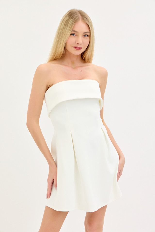 LENA STRAPLESS FITTED DRESS