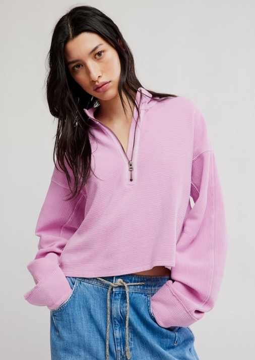 FREE PEOPLE CELESTE QUARTERZIP