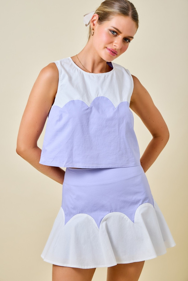 DAY+MOON SCALLOPED COLOR BLOCK SET