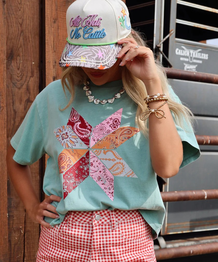 POPPY & PINE BANDANA PINWHEEL TEE