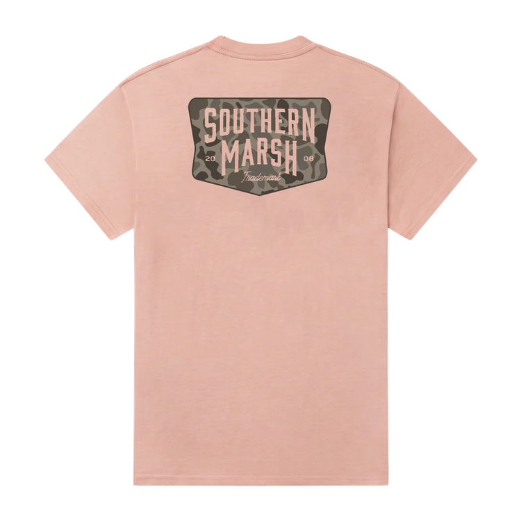 SOUTHERN MARSH SEAWASH BRANDING CAMO SHIELD T-SHIRT