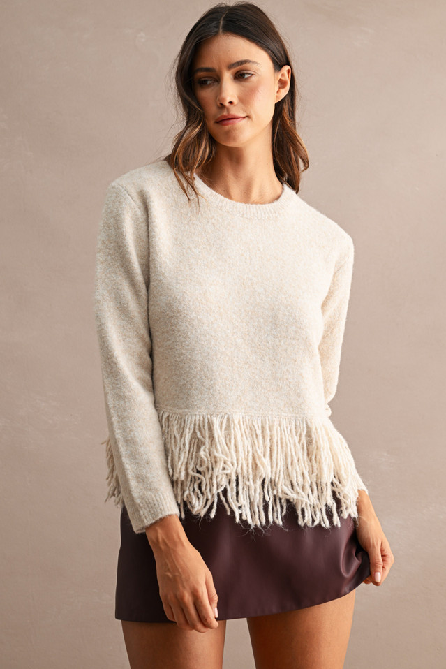 MABLE FRINGE TRIMMED SWEATER