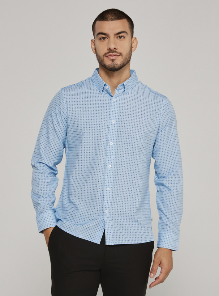7 DIAMONDS CYRIL SPORT SHIRT - LIGHT BLUE