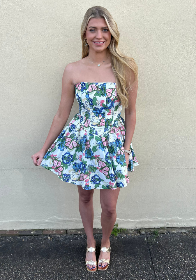 FLORAL CORSET DRESS