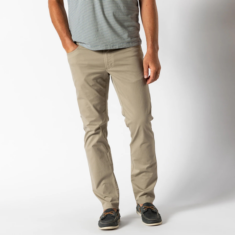 DUCK HEAD SHORELINE FIVE-POCKET PANTS - KHAKI