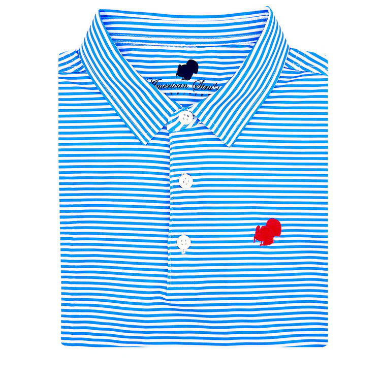 AMERICAN STRUTTER PERFORMANCE POLO - POWDER BLUE