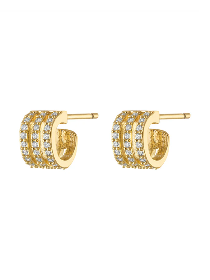KINSEY DESIGNS ASTER TRIPPLE CURVE STUD EARRINGS
