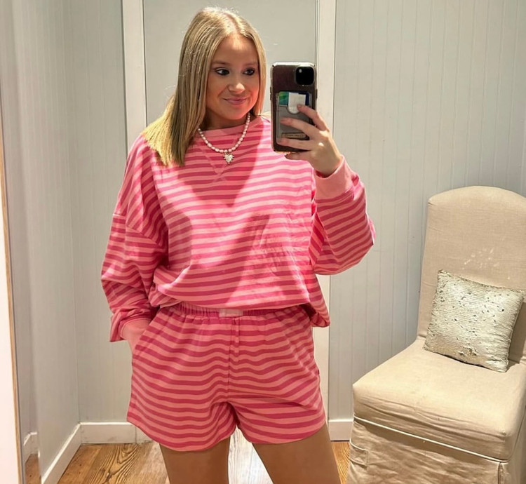 DAY+MOON OVERSIZED STRIPE SET