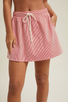 WISHLIST RED STRIPED MINI SKIRT