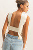 HYFVE RIBBED SLEEVELESS BACK STRAP TOP