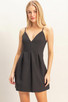 HYFVE PLEATED V-NECK MINI DRESS