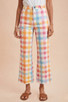 PASTEL GINGHAM WIDE LEG JEAN