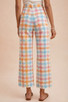 PASTEL GINGHAM WIDE LEG JEAN