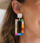SUNSHINE TIENDA RAINBOW BLOCK EARRINGS