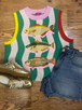 QUEEN OF SPARKLES FISH KNIT TANK