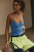 FREE PEOPLE SKINNY STRAP LOGO TANK