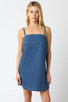OLIVACEOUS STAPPY DENIM DRESS