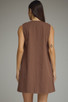 ENTRO DENIM DRESS WITH GOLD DETAIL