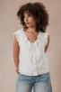 GILLI SCOOP NECK LACE TOP